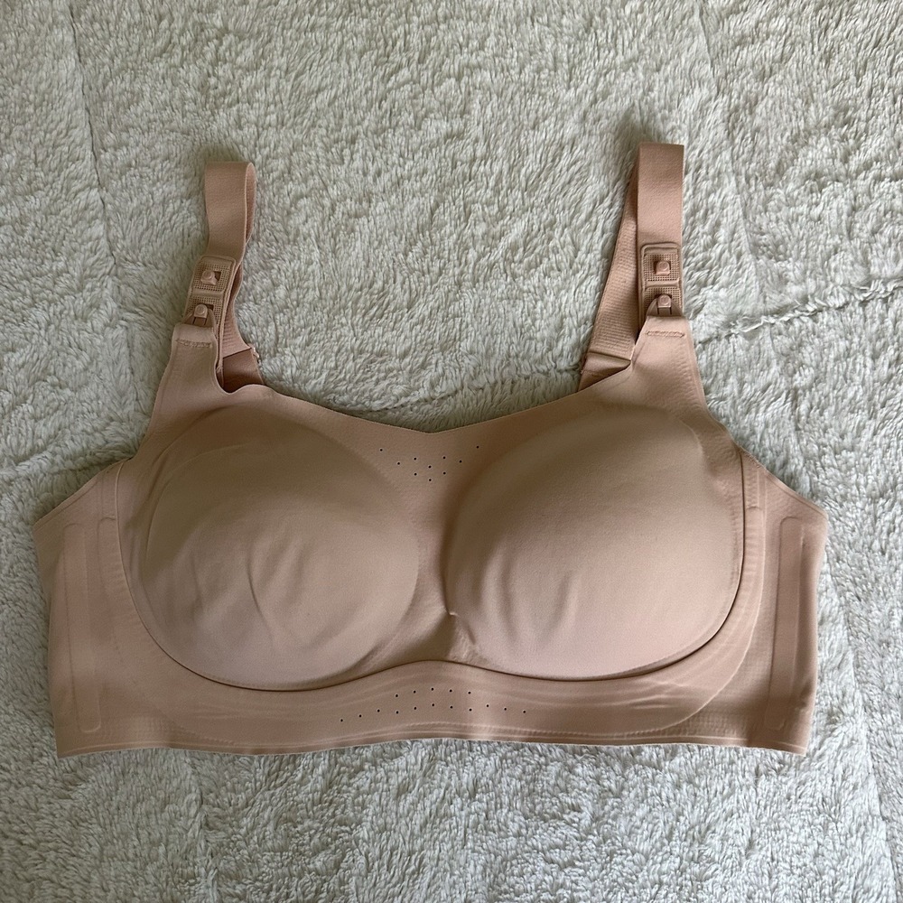 Momcozy Hands-Free Nursing & Wearable Pumping Bra - Beige Large